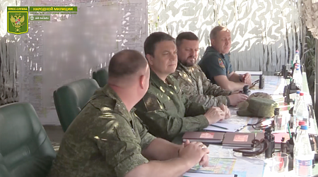 На одном из полигонов Глава Республики посетил занятия по боевой подготовке защитников ЛНР