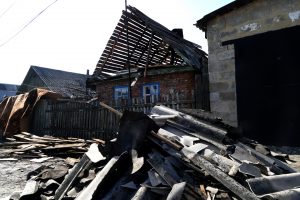 В результате огня карателей разрушен дом в Коминтерново
